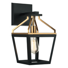 Matteo Lighting Mavonshire Black & Aged Gold Brass Sconce