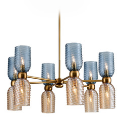 Kalco Lighting Azul Aged Gold Chandelier