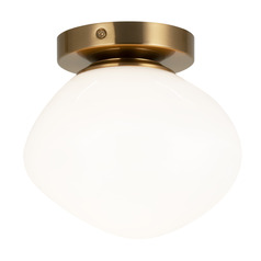 Matteo Lighting Melotte Aged Gold Brass Flushmount Light