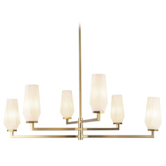 Alora Lighting Alan Pepin Krysta Brushed Gold Chandelier