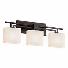 Justice Design Group Aero Dark Bronze Bathroom Light