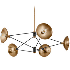 Troy Lighting Axel Patina Brass & Soft Black LED Chandelier