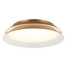 Matteo Lighting Dahlia Aged Gold Brass LED Flushmount Light