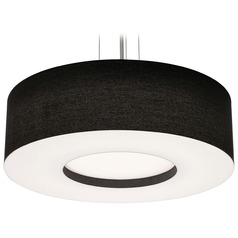 Afx Lighting Montclair Satin Nickel Pendant Light with Drum Shade
