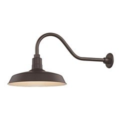 Bronze Gooseneck Barn Light with 16