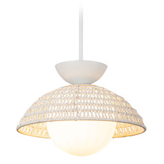 Alora Lighting Perth White Pendant Light with Globe Shade