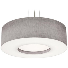 Afx Lighting Montclair Black LED Pendant Light with Drum Shade
