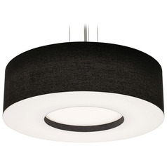 Afx Lighting Montclair Satin Nickel LED Pendant Light with Drum Shade