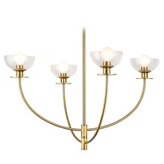 Alora Lighting Alan Pepin Sylvia Brushed Gold Chandelier