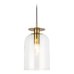Alora Lighting Sylvia Brushed Gold Mini-Pendant Light with Bowl / Dome Shade