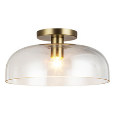 Alora Lighting Alan Pepin Sylvia Brushed Gold Semi-Flushmount Light