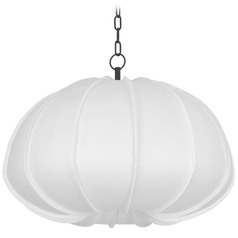 Troy Lighting Bayu Forged Iron LED Pendant Light with Scalloped Shade