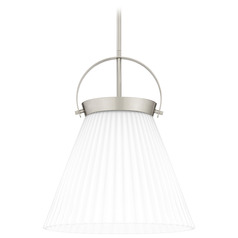 Quoizel Lighting Quoizel Pendant Brushed Nickel Pendant Light with Conical Shade