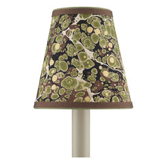 Green & Chocolate & Mustard Paper Empire Lamp Shade