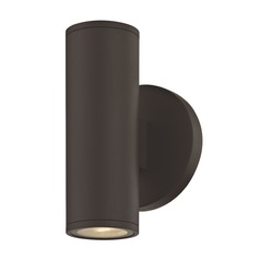 LED Cylinder Outdoor Wall Light Up / Down Bronze 3000K