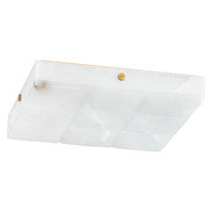 Corbett Lighting Gypsum Vintage Brass LED Flushmount Light