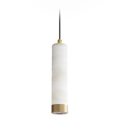 Et2 Aragon Gold LED Mini-Pendant Light with Cylindrical Shade