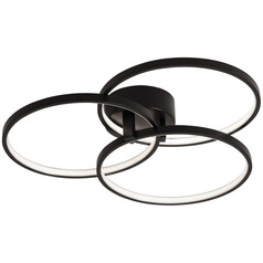 Afx Lighting Orion Black LED Semi-Flushmount Light