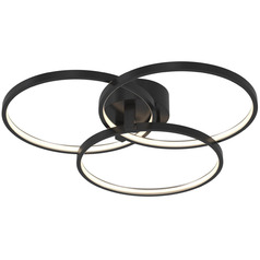 Afx Lighting Orion Black LED Semi-Flushmount Light