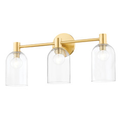 Mitzi Kinsley Aged Brass 3-Light Vanity Fixture