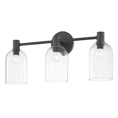 Mitzi Kinsley Soft Black 3-Light Vanity Fixture