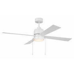 Craftmade Lighting Mccoy White LED Ceiling Fan with Light