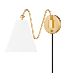 Mitzi Ashleigh Aged Brass Single Light Wall Sconce