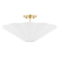 Mitzi Kinsley Aged Brass 6-Light Chandelier