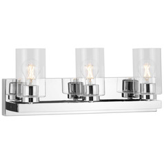 Progress Lighting Calais 3-Light Coastal Blue Bath Vanity Light