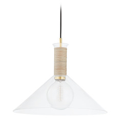 Mitzi Stella Large Aged Brass Pendant Light