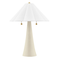 Mitzi Alana Aged Brass Ceramic Antique Ivory Sconce