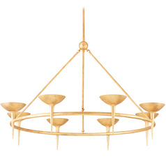 Troy Lighting Cecilia Vintage Gold Leaf Chandelier