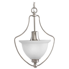 Progress Lighting 3-Light Brushed Nickel Semi-Flush Mount Light