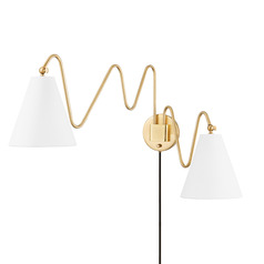 Mitzi Ashleigh Aged Brass 2-Light Vanity Fixture