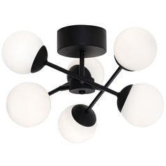 Afx Lighting Pearl Black LED Semi-Flushmount Light