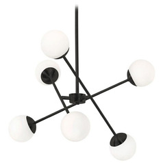 Afx Lighting Pearl Black LED Pendant Light with Globe Shade
