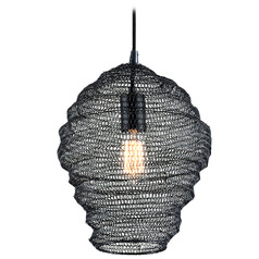 Troy Lighting Wabi Sabi Soft Black Pendant Light