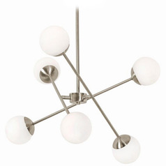 Afx Lighting Pearl Satin Nickel LED Pendant Light with Globe Shade