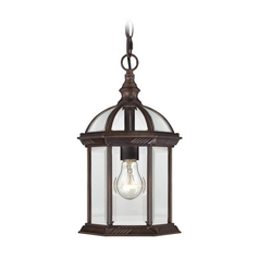Outdoor Hanging Light with Clear Glass in Rustic Bronze by Nuvo Lighting
