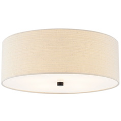 Justice Design Classic 18 Inch Drum Flush Mount Black