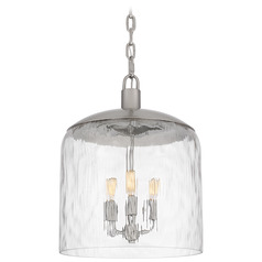 Quoizel Lighting Quoizel Pendant Brushed Nickel Pendant Light with Bowl / Dome Shade