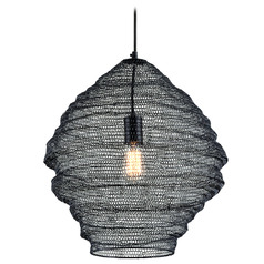 Troy Lighting Wabi Sabi Soft Black Pendant Light