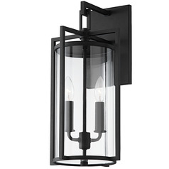 Troy Lighting Percy Textured Black Outdoor Wall Light