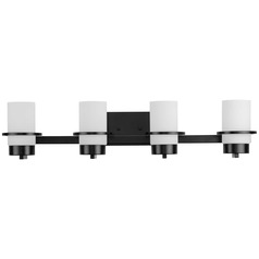 Progress Lighting Atwell 4-Light Matte Black Bath Vanity Light