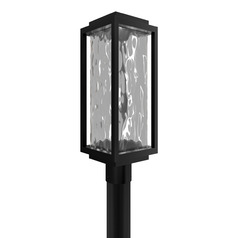 Modern Forms Two If By Sea Black LED Post Light