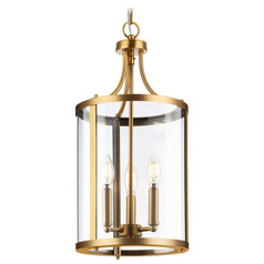 Progress Lighting Atwell 1-Light Vintage Brass Pendant Light