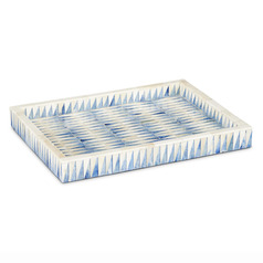 Currey and Company Nadene Blue & White Tray