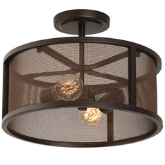 Afx Lighting Austin Bronze Semi-Flushmount Light
