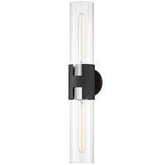 Troy Lighting Amado Polished Nickel & Textured Black Sconce