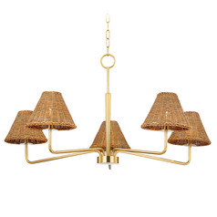 Mitzi Suki Aged Brass 5-Light Chandelier